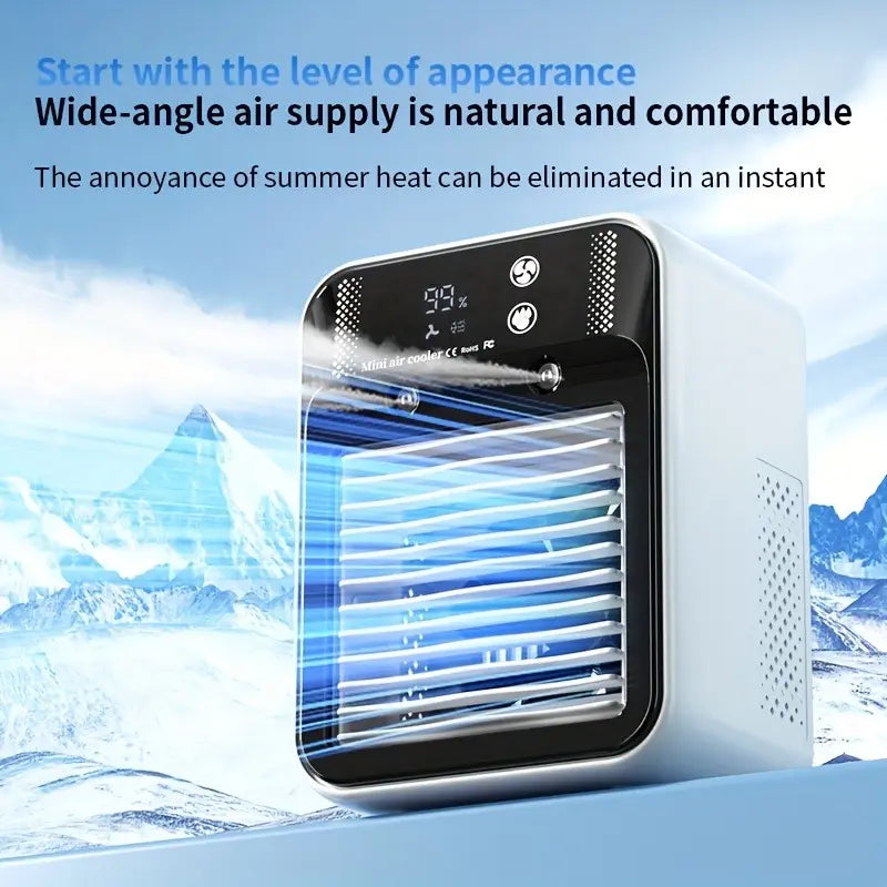 Fan Portable Air 3-In-1 Fan with 2 Mist Speeds – Personal Mist Cooler for Bedroom, Office & Camping Fan 2026