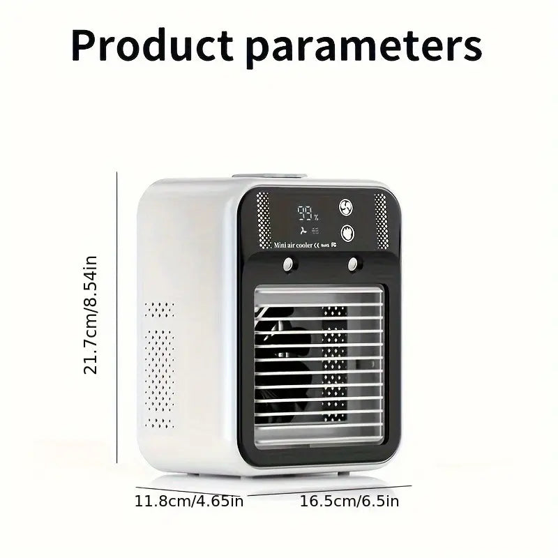 Fan Portable Air 3-In-1 Fan with 2 Mist Speeds – Personal Mist Cooler for Bedroom, Office & Camping Fan 2026